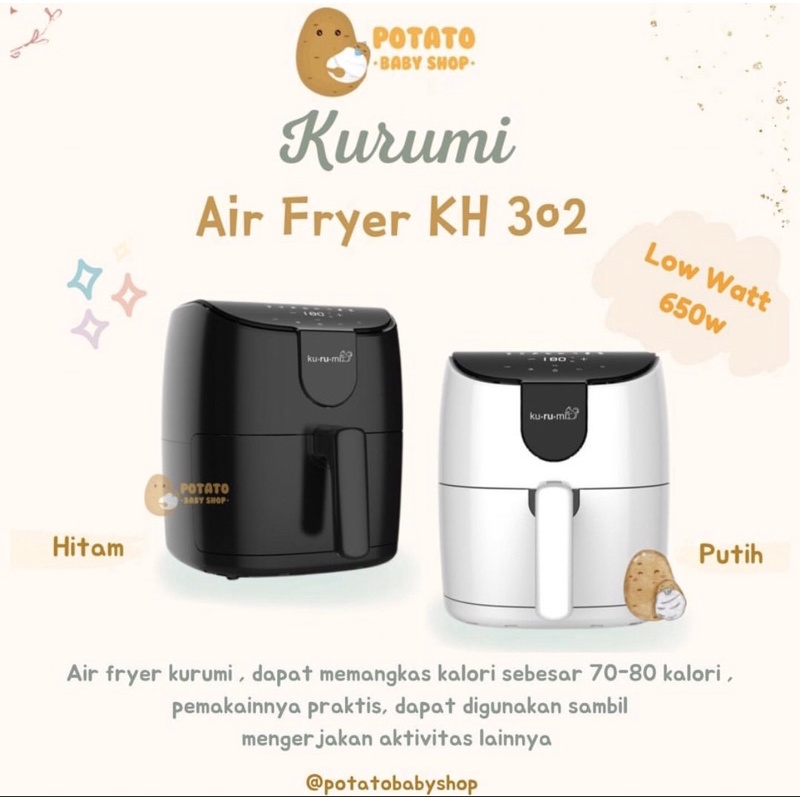 Kurumi Air Fryer KH 302 - Penggoreng Tanpa Minyak