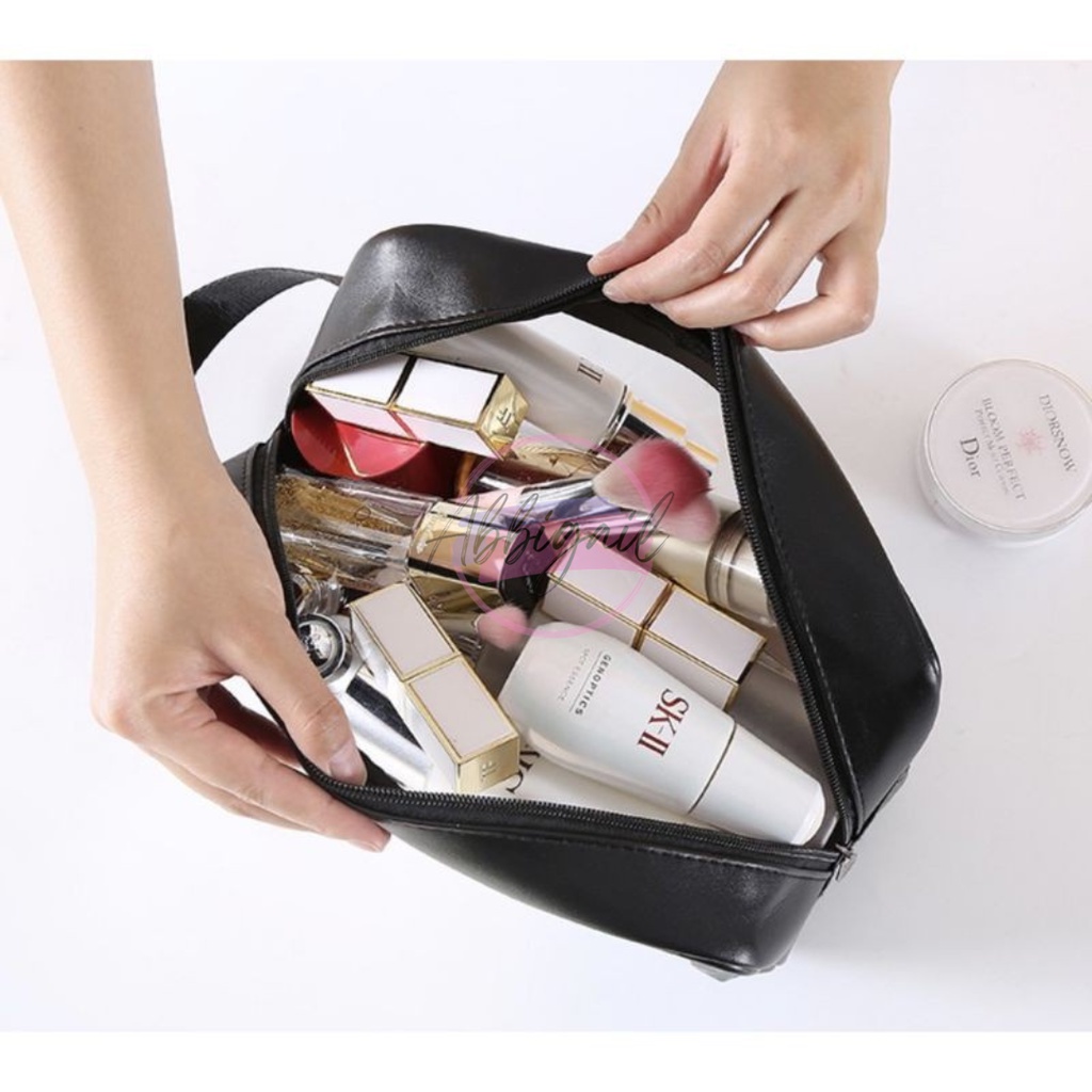 𝘈𝘉𝘎✰ Tas Kosmetik Transparant Washbag / Pouch Travel Make Up Bag Organizer / Dompet Kosmetik Waterproof 1243