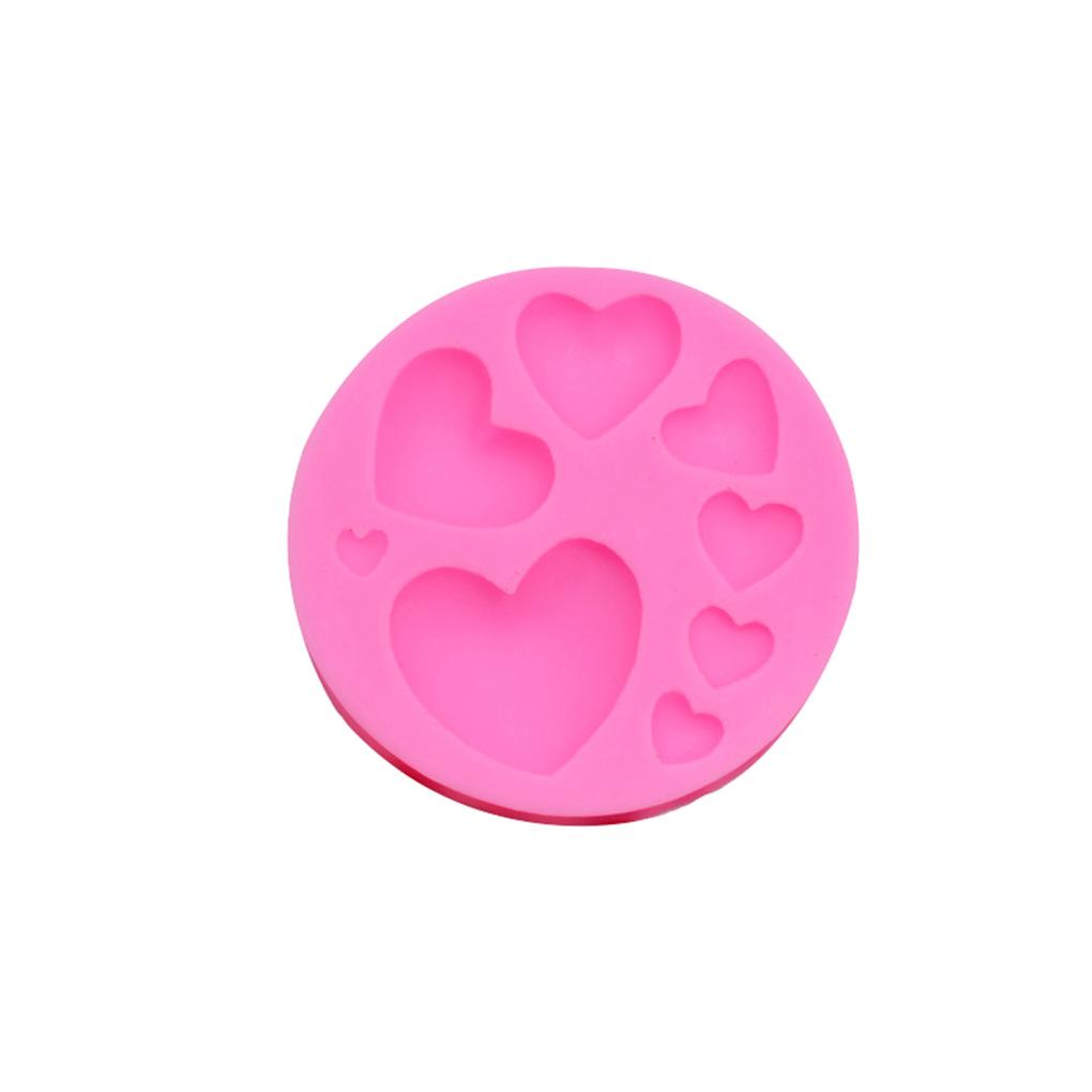 Cetakan Kue Hearted Silicone Fondant Mold Cetakan Kue Aksesori DIY Coklat Untuk Rumah Toko Kue