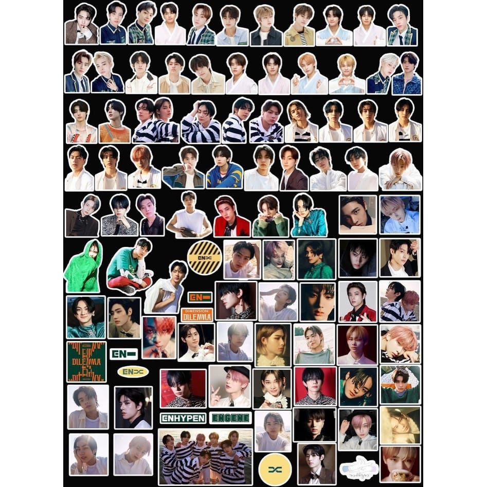 [Ecer] Enhypen - Unofficial Stiker Photo Sticker KPOP HD Import PVC Waterproof Korean Kpop Sticker