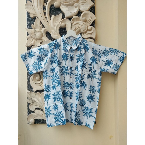 KEMEJA PANTAI BALI/HEM BALI/KEMEJA MOTIF DAUN