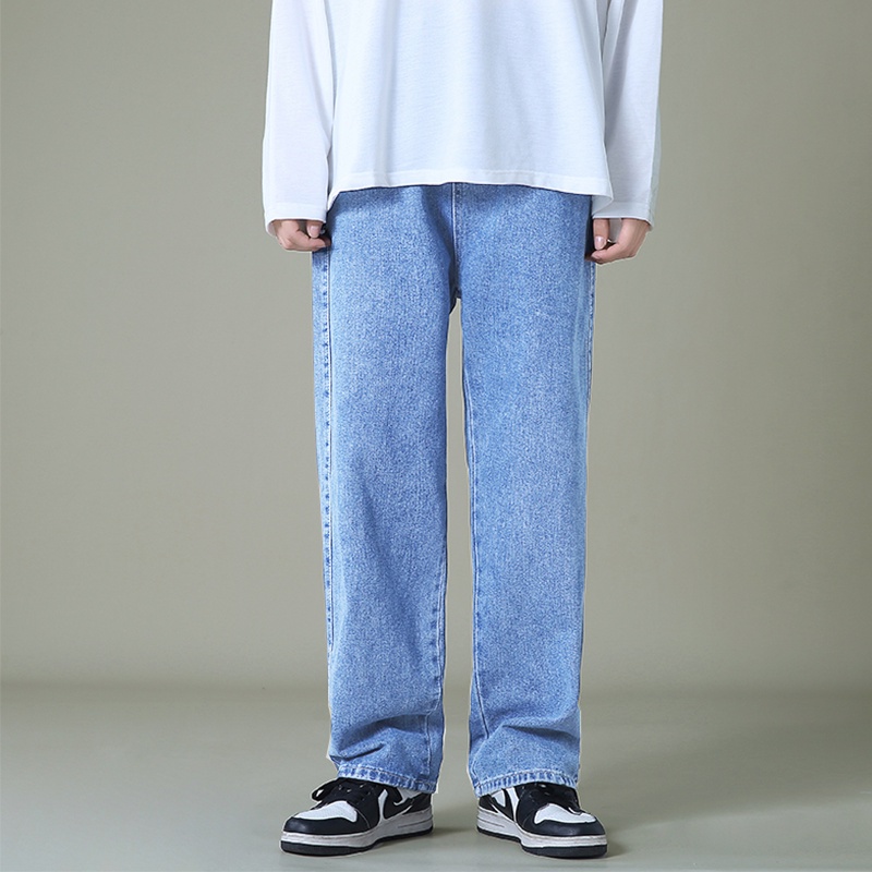 Celana jeans pria murah korean style loose pant celana jeans panjang pria