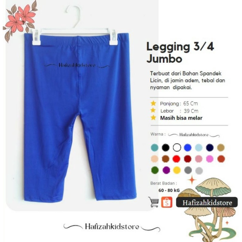 CELANA LEGGING PENDEK 3/4 JUMBO