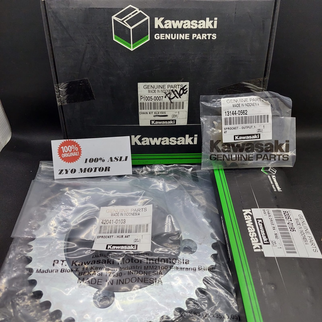 GIR SET GEAR SET KLX 150S 100% ASLI KAWASAKI KGP KLX ORI