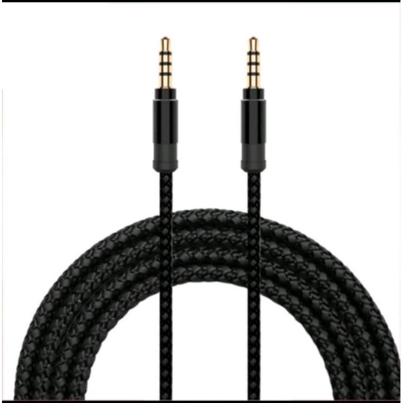 Kabel aux / kabel Aux bungkus nilon / kabel Aux 1.5 meter