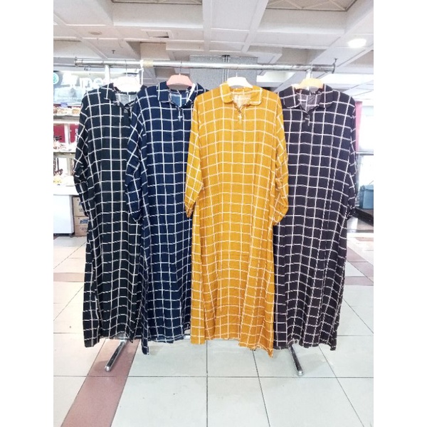 Gamis rayon premium (kotak coklat)