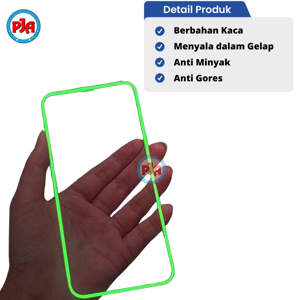 Tempered Glass TG Glow In The Dark Anti Gores Luminous Kaca Full Screen Samsung A10 A10S A11 M11 A20 A20S A21 A21S A30 A30S A50 A50S A51 A71