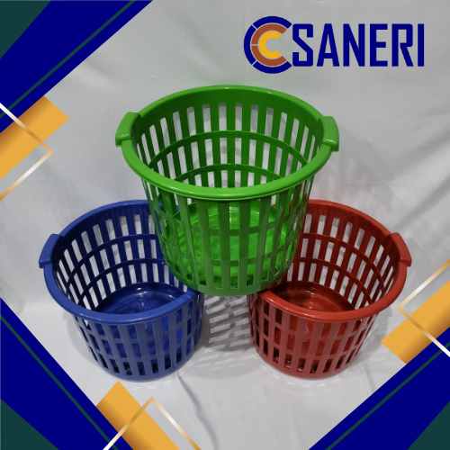 KERANJANG PLASTIK PAKAIAN BULAT WARNA SUPER