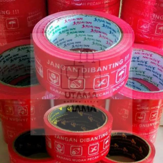

(MAMA) Lakban FRAGILE Jangan Dibanting Solasi Selotip Solatip Barang Mudah Pecah 50m / 100M 50 100 M