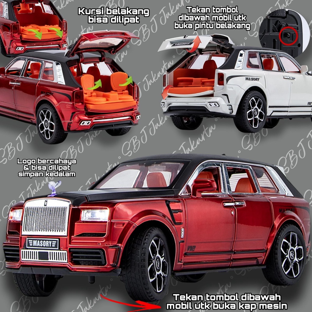 DIECAST Miniatur MOBIL ROLLS ROYCE CULLINAN MANSORY Skala 1:24