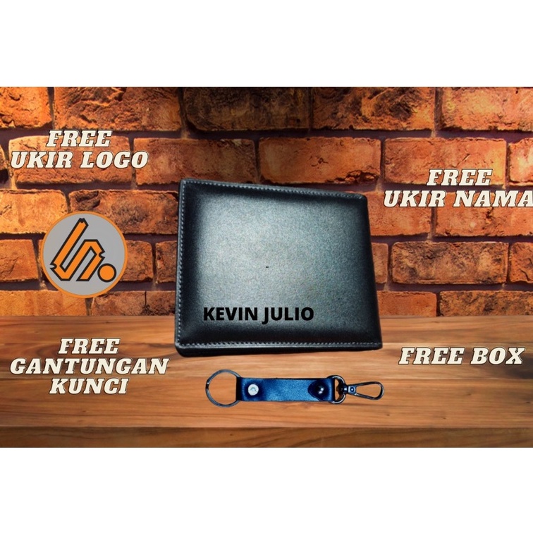 dompet pria kulit asli free ukir nama