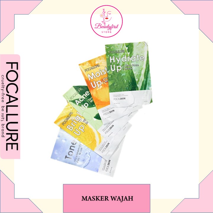 .·:*¨༺BFirst Focallure Masker wajah Vitamin C Face Mask brighten up/ Acne-Care Mask-Energy Sheet Mas