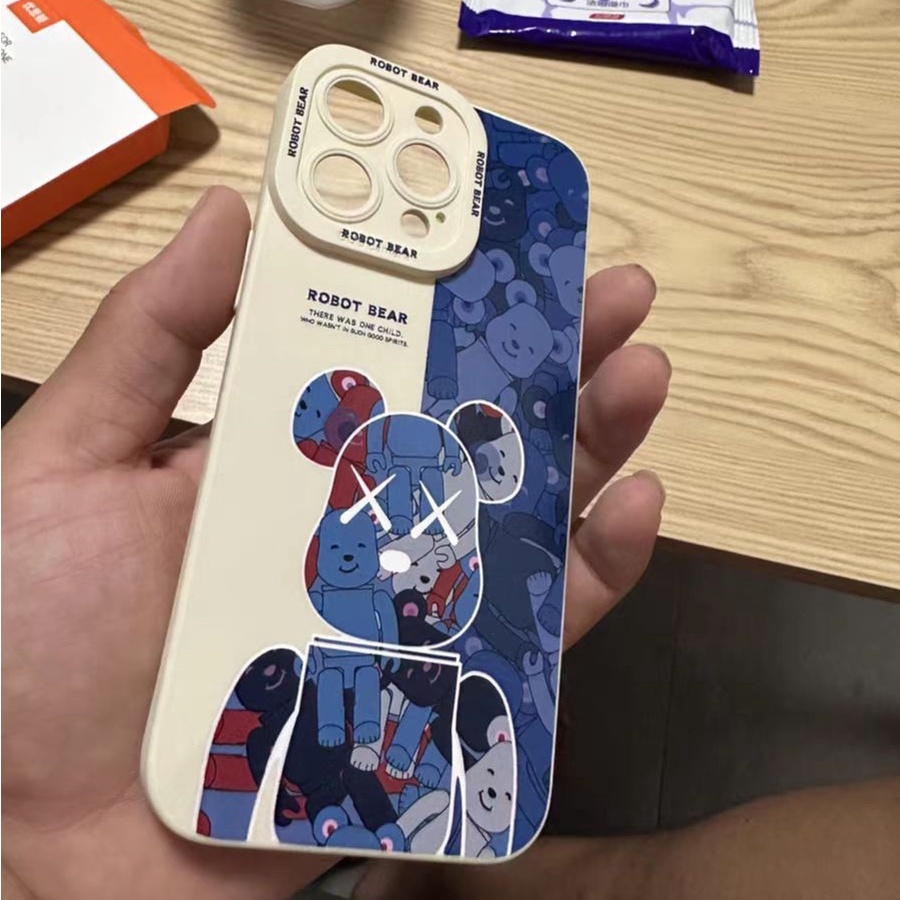 Ins Casing iPhone 14 14pro 14Plus 14prm 13 13pro 13prm 11 7Plus 8Plus Xr XS 12pro Max Motif Beruang Mekanik