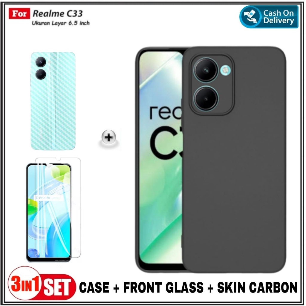 Case Realme C33 Realme C30 Realme GT NEO 3 Realme Narzo 50 5G Soft Case Free Tempered Glass + Garski