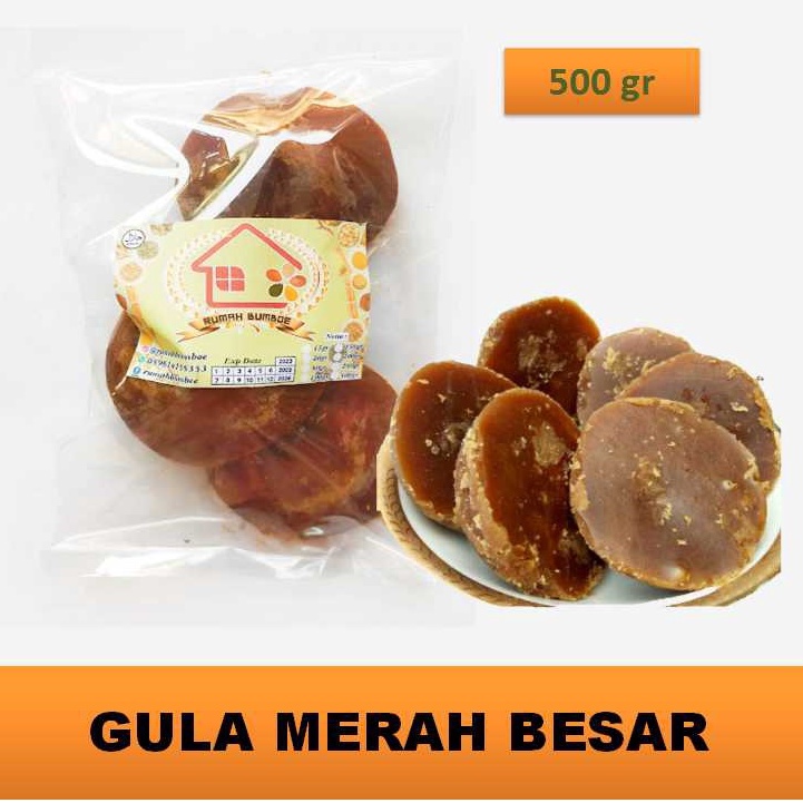 

(500 gr) GULA MERAH BATOK Besar Asli 100% Warna Coklat Pekat Rangkap Dua Gula Aren Gula Kelapa