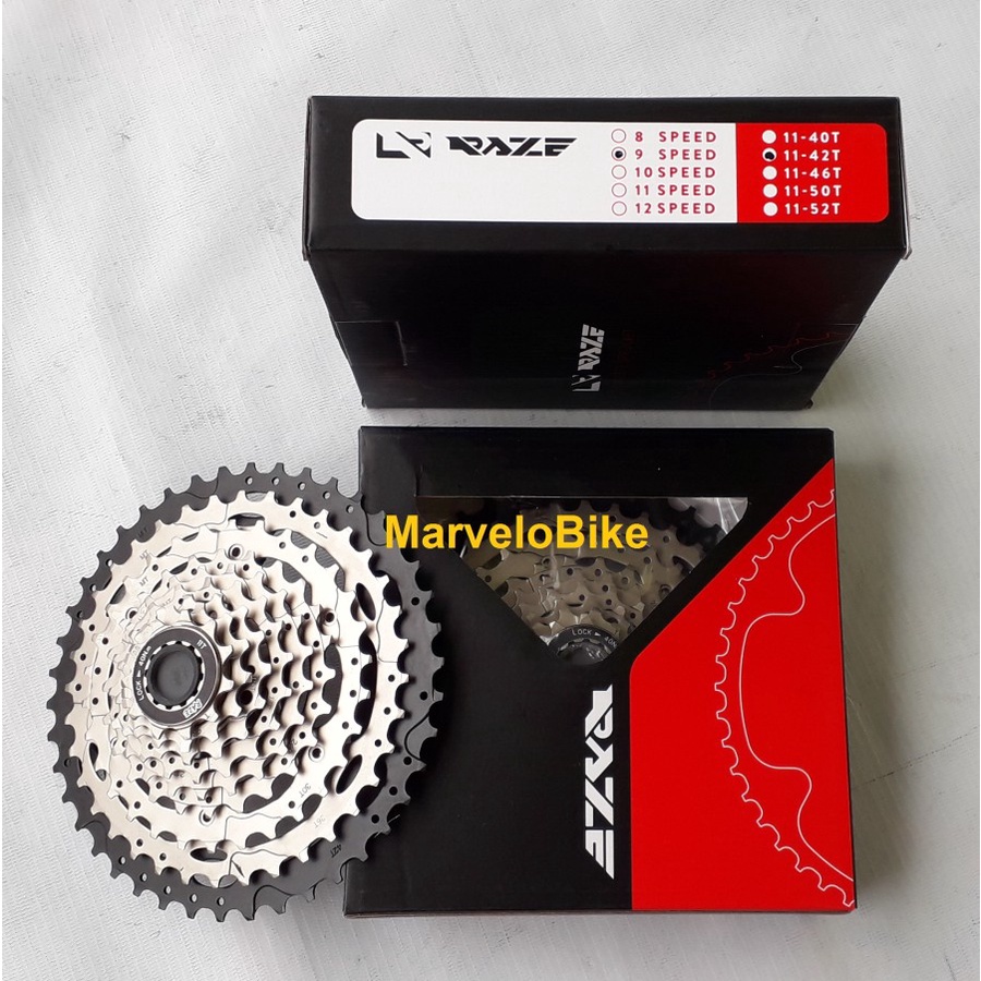 Sproket 9 Speed Raze 11-42T 11-46T Cassette