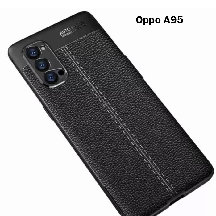 Case Auto Focus OPPO A95 4G Leather Experience SoftCase Slim Ultimate / Casing Kulit