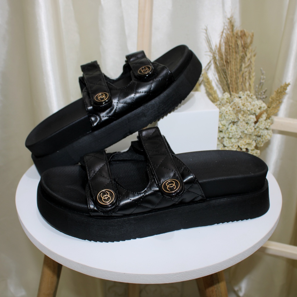 Free Box Sepatu Sandal Import NS C168 Sandal Gunung Wedges Fashion Wanita Korea Termurah