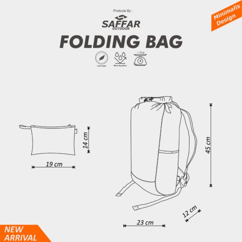 drybag tas lipat ultralight folding bag saffaroutdoor backpack ultra light tas hiking lipat dry bag ultralight