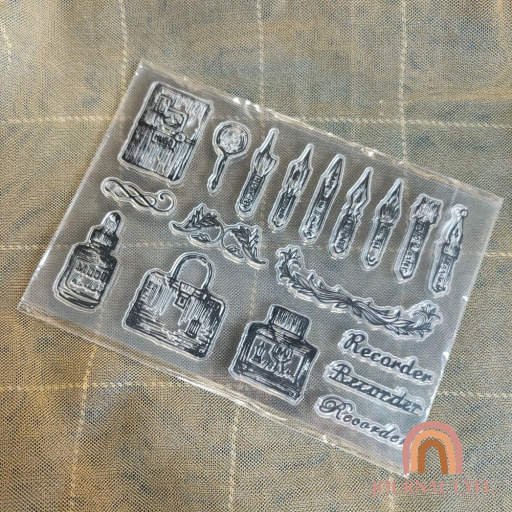

[JOURNALYFE] Clear Stamps / Rubber Clear Stamps / Stempel Silikon Transparan Untuk Scrapbooking Journal
