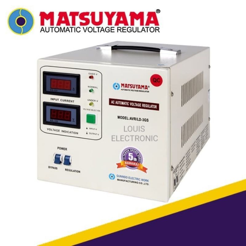 Stabilizer MATSUYAMA 3000 Watt 3kva AVR LD-3GS ( FREE JASA PEMASANGAN KHUSUS MEDAN )