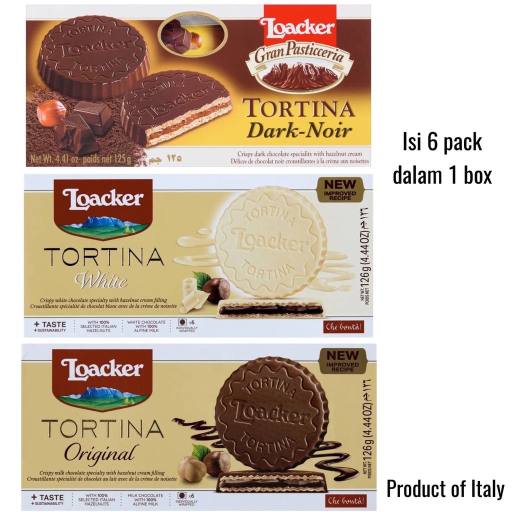 

Loacker tortina original/dark/white 125 gr/Tortina Chocolate