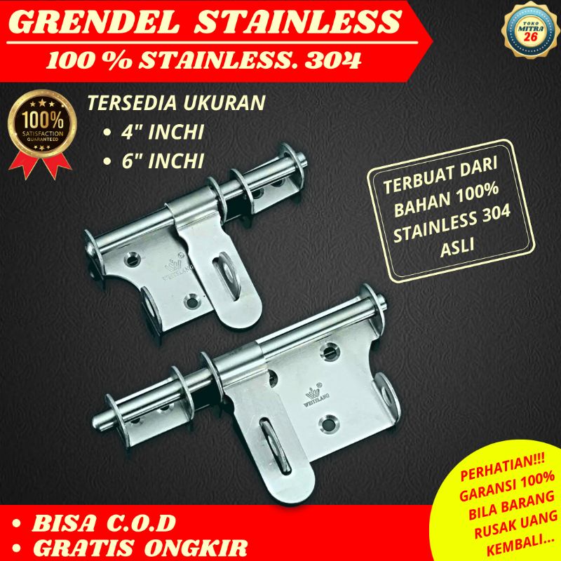Grendel Gudang Stainless Asli / Grendel Gembok GTK Gudang Stainless
