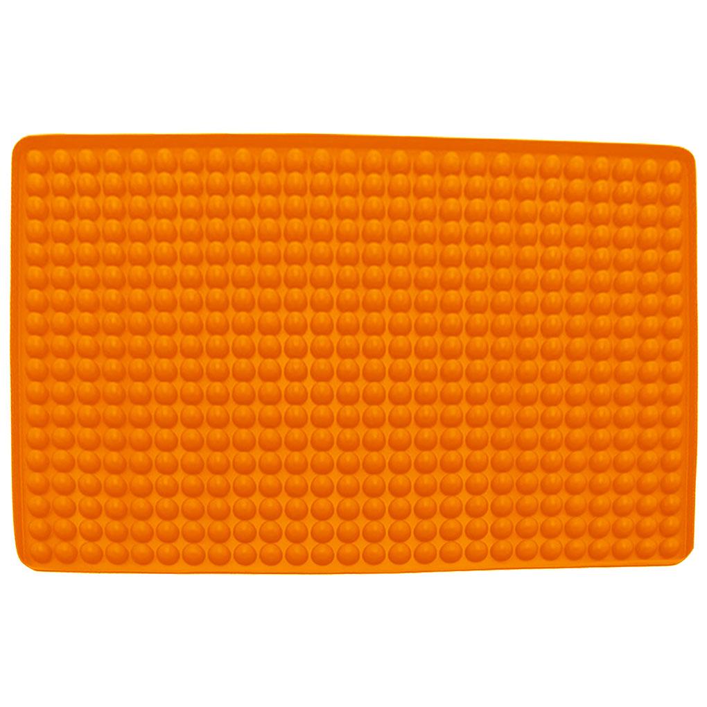 Cetakan Silikon 140-rongga Mini Bulat Permen Biskuit Cetakan BBQ Baking Mat Pot Food Pad Bakeware Orange