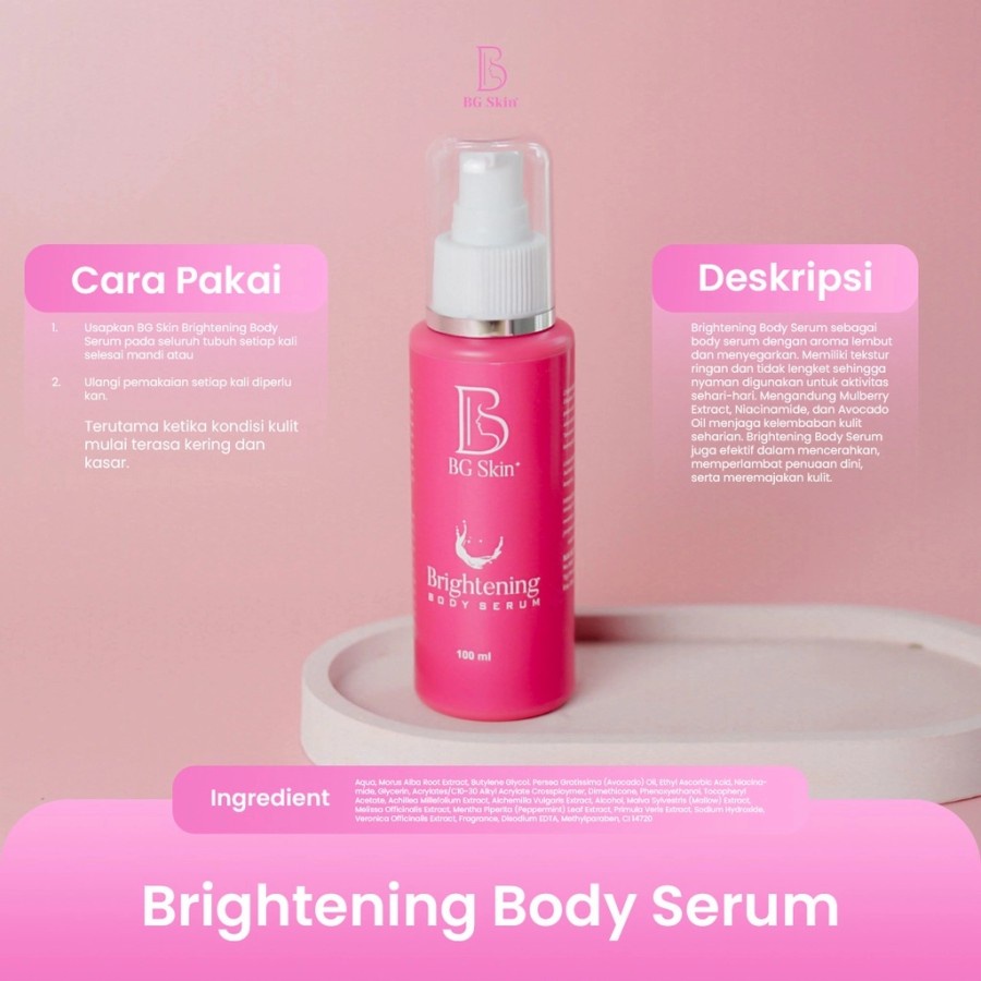 DEREZ - BPOM BRIGHTENING BODY SERUM BG SKIN BODY LOTION BEAUTY GLOW BG SKINCARE
