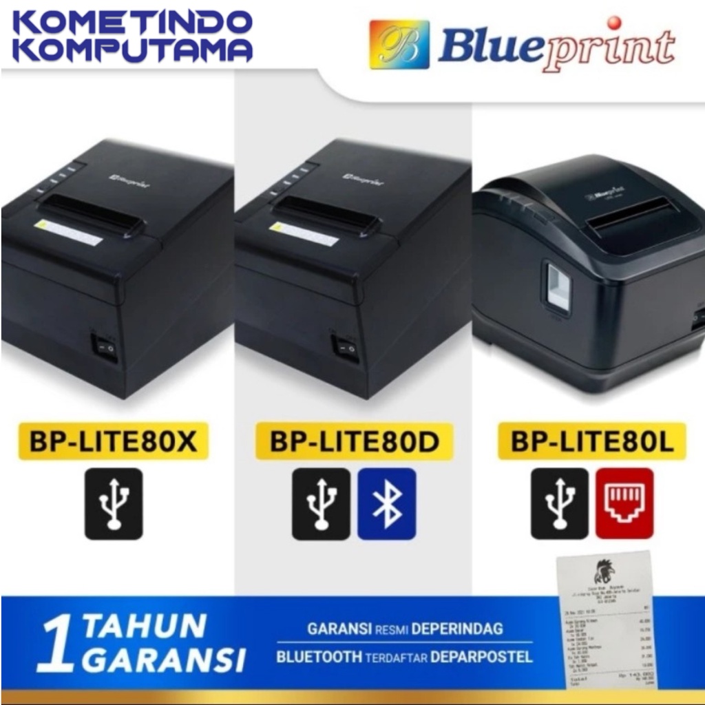 80x80 P Kertas Thermal / Kasir / Struk LITE-BLUEPRINT 80 x 80P POLOS 80mmx80mm 80x80
