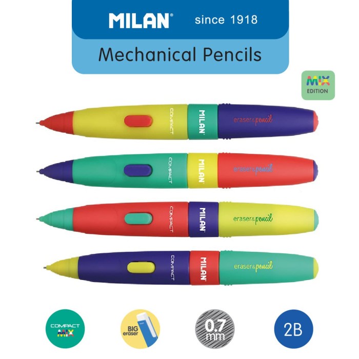 

Milan Mechanical Pencils Compact Mix 0.7 mm (1 Pcs) #1850209