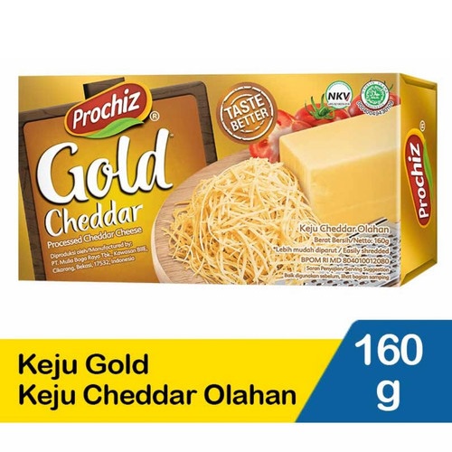 

Prochiz Gold Cheddar 160 gr - Keju Prochiz Gold Cheddar 160 gr