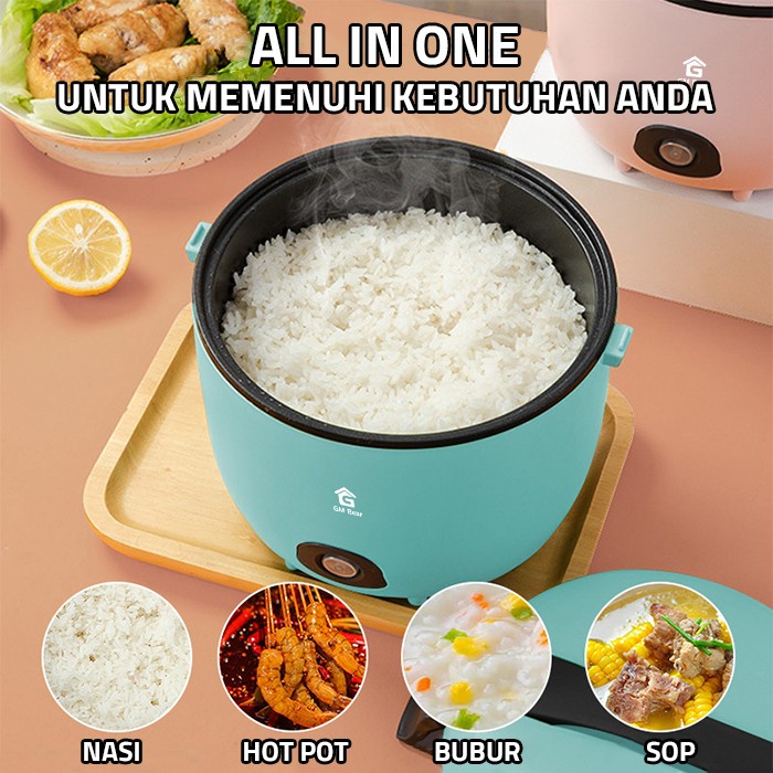 GM Bear Rice Cooker/Panci Listrik 2in1 Serbaguna P0437 - Electric Cooking Pot