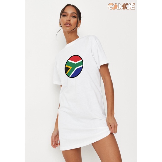 Baju Kaos Tshirt Dress CAMOE South Africa Flag Bendera Afrika Selatan