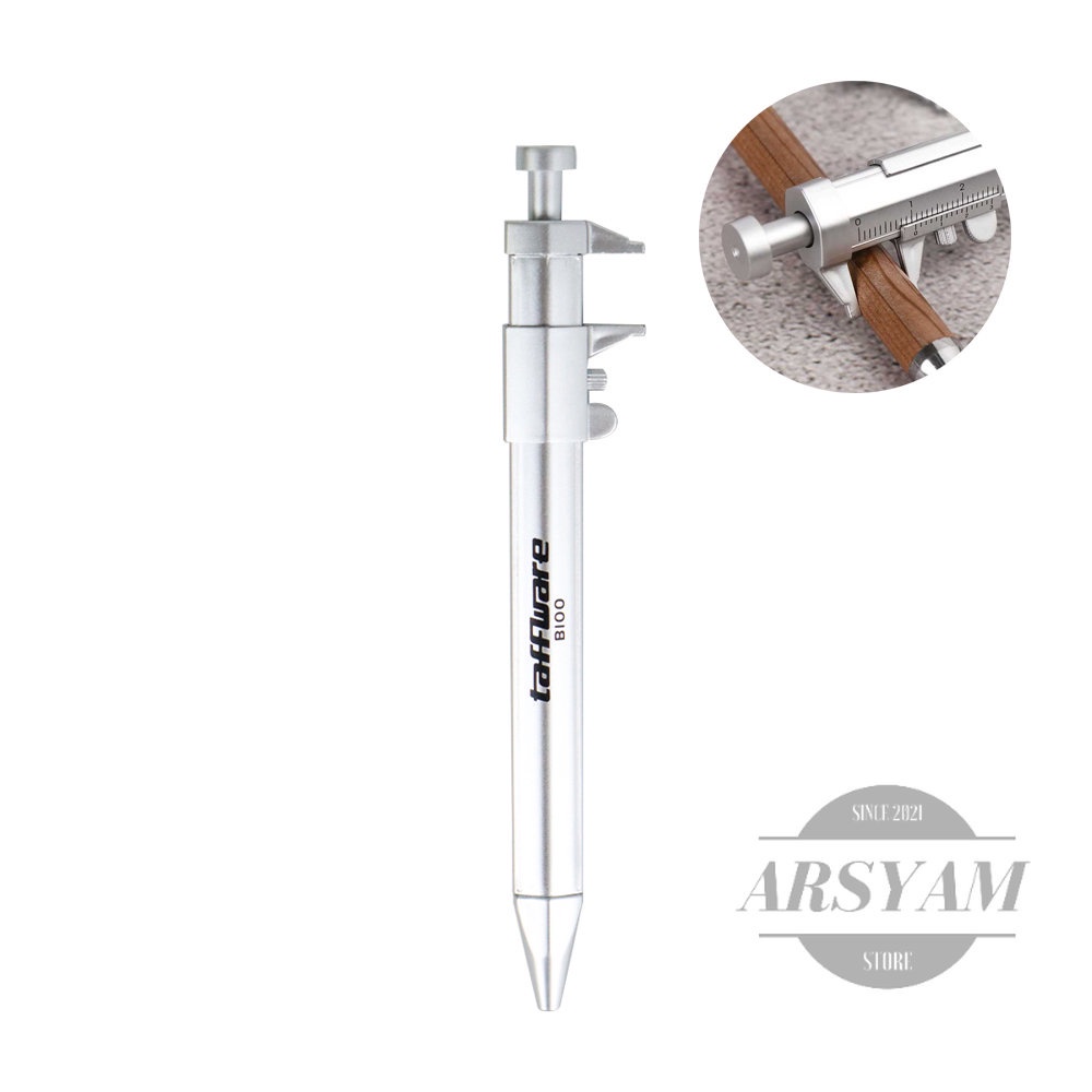

Pena Pulpen Multifungsi Ballpoint Pen Caliber Measuring Tool Scale Ruler