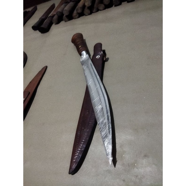 pisau bulu ayam, baja per mobil 35cm