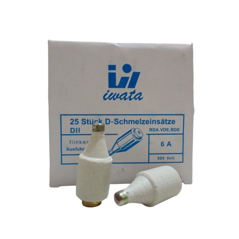 Sekreng Batu 6A IWATA / Sikring Sekring Listrik Keramik Fuse 6 Ampere Grosir Murah