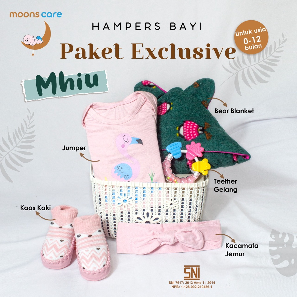 moons care Hampers Bayi Phiu Mhiu Hamper Baby Girl Boy Kado Hadiah Lahiran Perempuan Laki Laki Gift Set Newborn Babygift