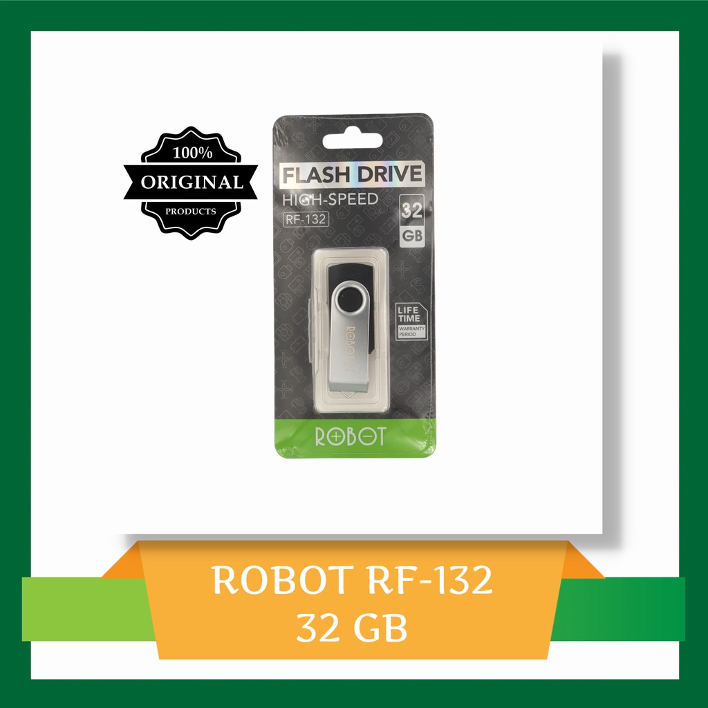 Flashdisk Robot Real Capacity RF-104 4Gb/RF108 8gb/RF116 16gb/RF132 32gb/ Flash Disk Plug and Play