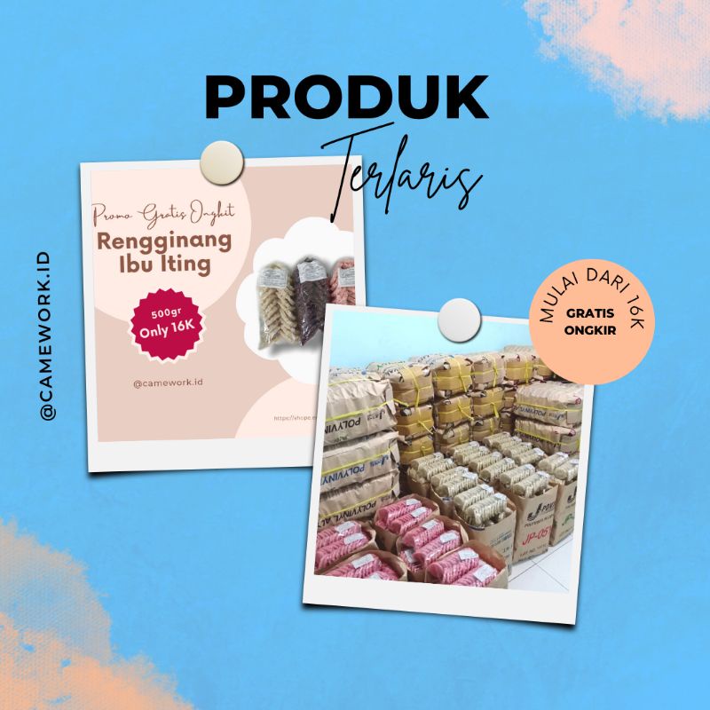 

HARGA PABRIK✅️ TERMURAH️KHUSUS RESELLER/DROPSHIPER/Paket Usaha Rengginang Ibu Iting khas garut Isi 20