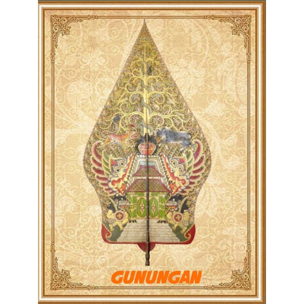 Jual Poster Wayang Kulit Gunungan Hiasan Dinding Sebagai Pajangan Atau