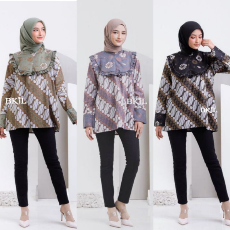 Batik Wanita | Blouse Batik Wanita New Motif | Baju Batik Wanita Kerja