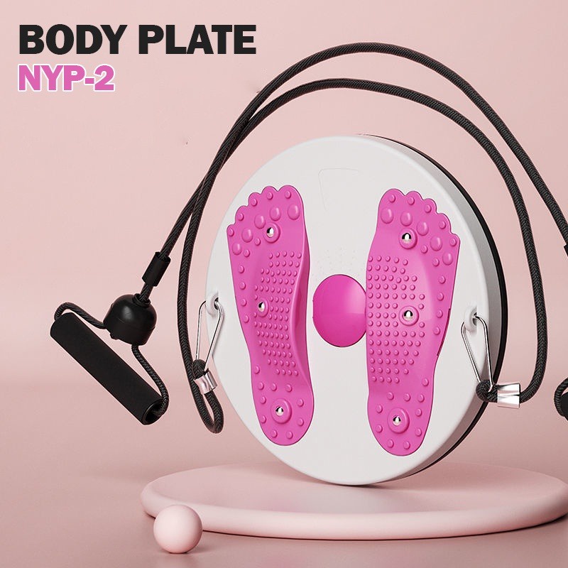 Magnetic Trimmer Jogging Body Plate Dilengkapi Dengan Tali Waist Twisting Alat Putar Pinggang