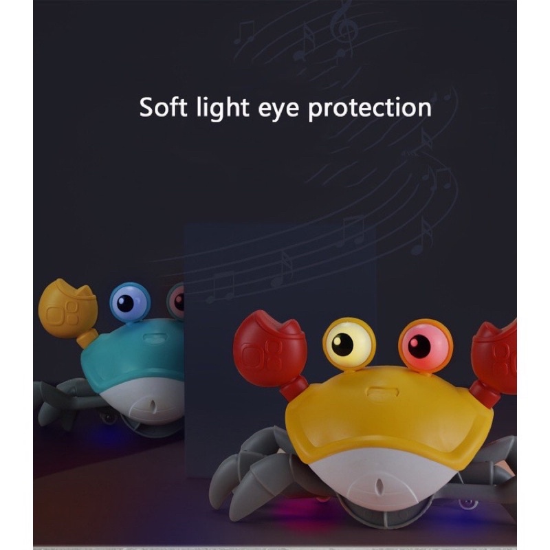 Mainan Anak-anak, Kepiting Berjalan, Mainan Anak Kepiting Sensor Plus Lagu, Hadiah Anak-Anak, Mainan Lucu Kepiting Recharge PROMO MITRA