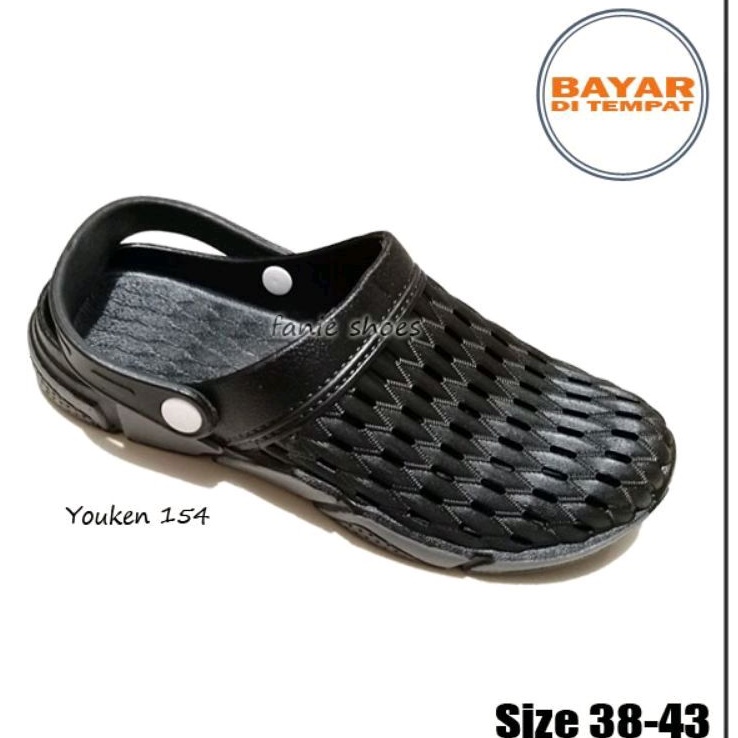 154 / sandal slop pakai tali belakang untuk pria merk you ken size 38 - 43