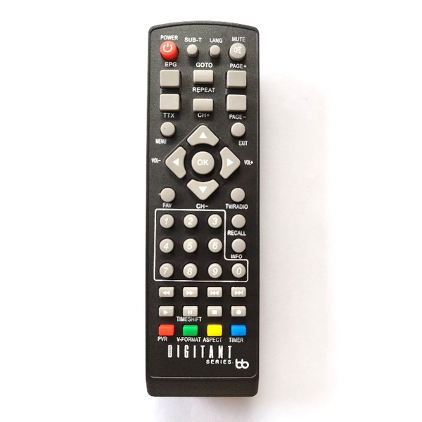 REMOT REMOTE STB LUBY DVB T2 - 01 / SET TOP BOX RECEIVER LUBY T2 - 02 - STB PIOLINE