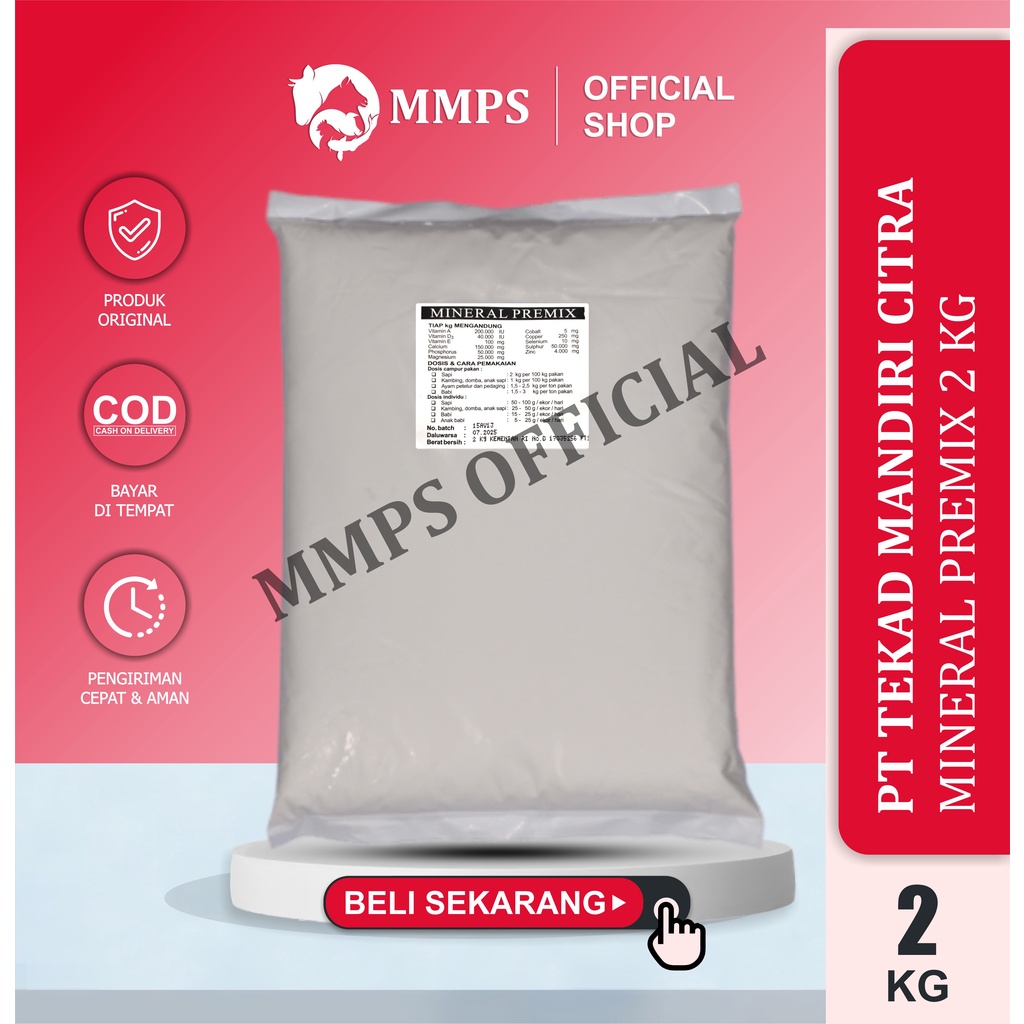 Mineral Premix 2 kg Sapi Kambing TMC (Mineral Multivitamin AD3E)