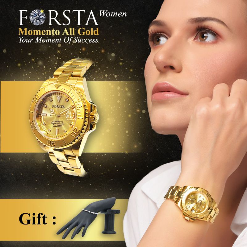 Jam Tangan Wanita Forsta 521 Momento All Gold-Woman