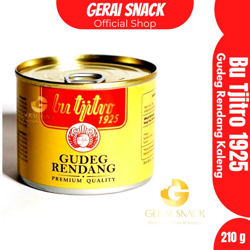 Gudeg Kaleng Bu Tjitro Rasa Rendang Khas Yogyakarta Non MSG (210g)