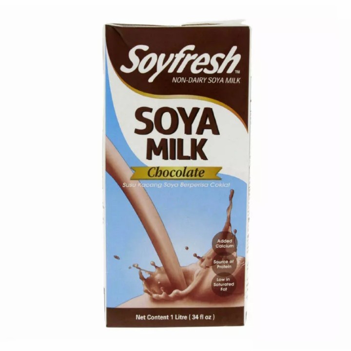 

SOYFRESH Soya Milk Chocolate 1Ltr - Soy Susu Kedelai Non Dairy Kacang 1 Ltr